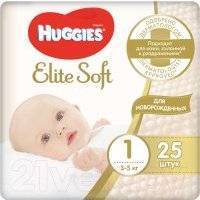 Podguzniki Huggies Elite Soft 1 3 5 Kg 25 Sht 9400111 Kupit Ot 17 R Sku3807514