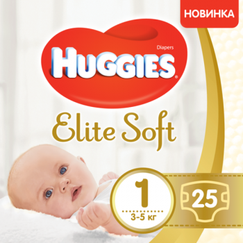 Podguzniki Huggies Elite Soft 1 3 5 Kg 25 Sht 9400111 Kupit Ot 17 R Sku3807514